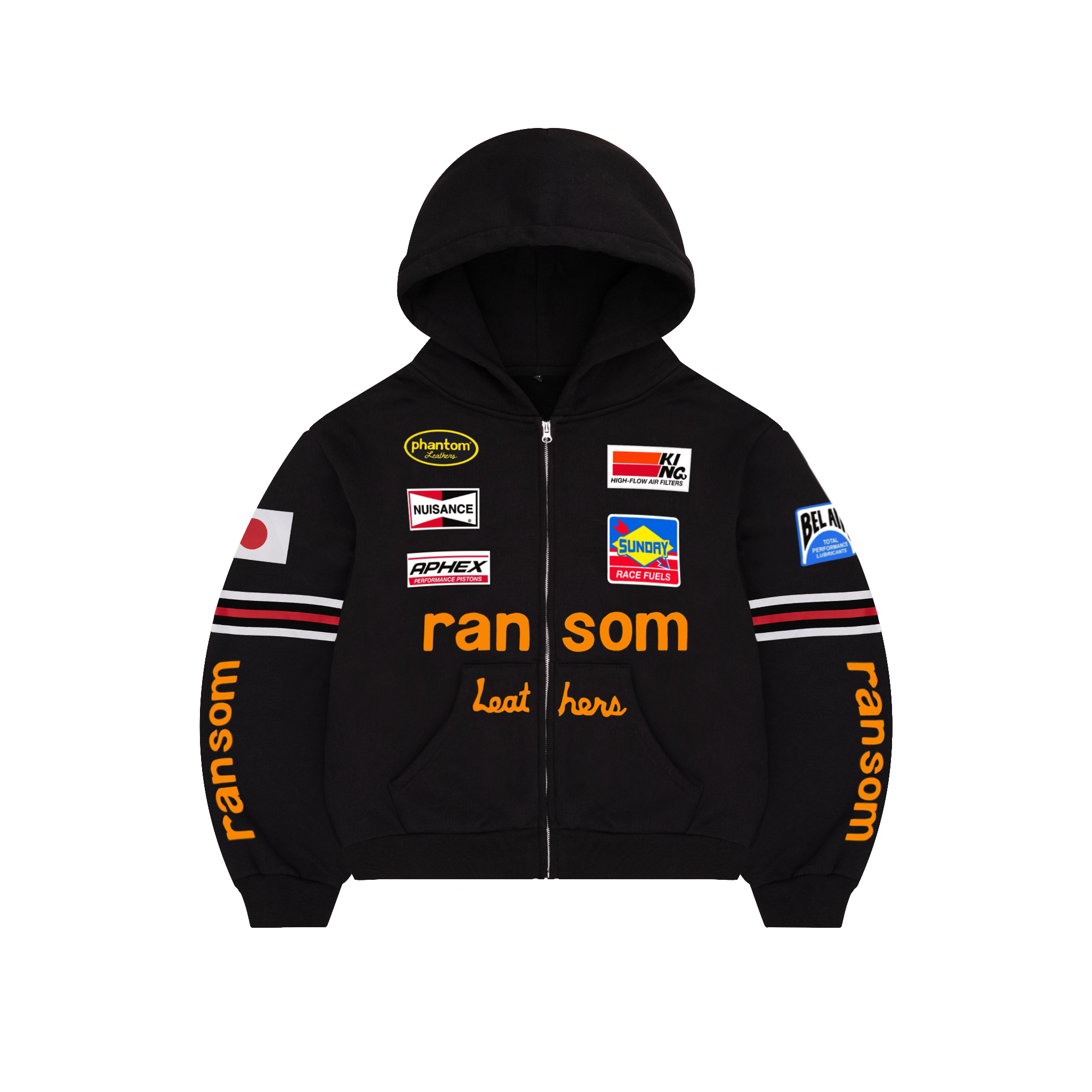 Ransom Zip Hoodie Black