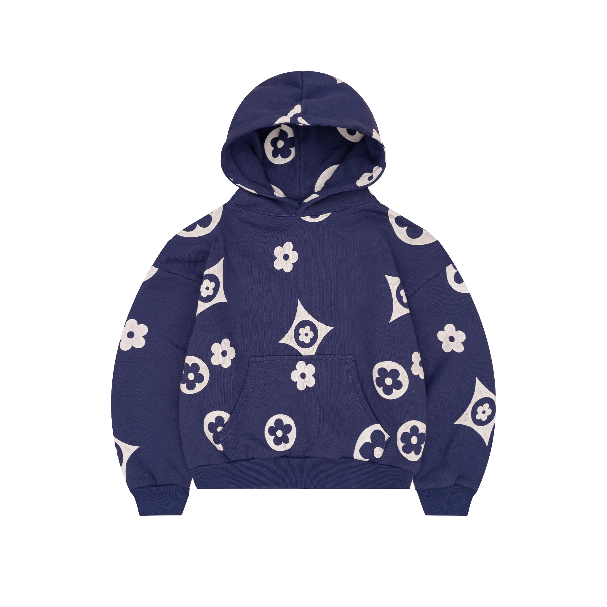 Flower Hoodie Blue