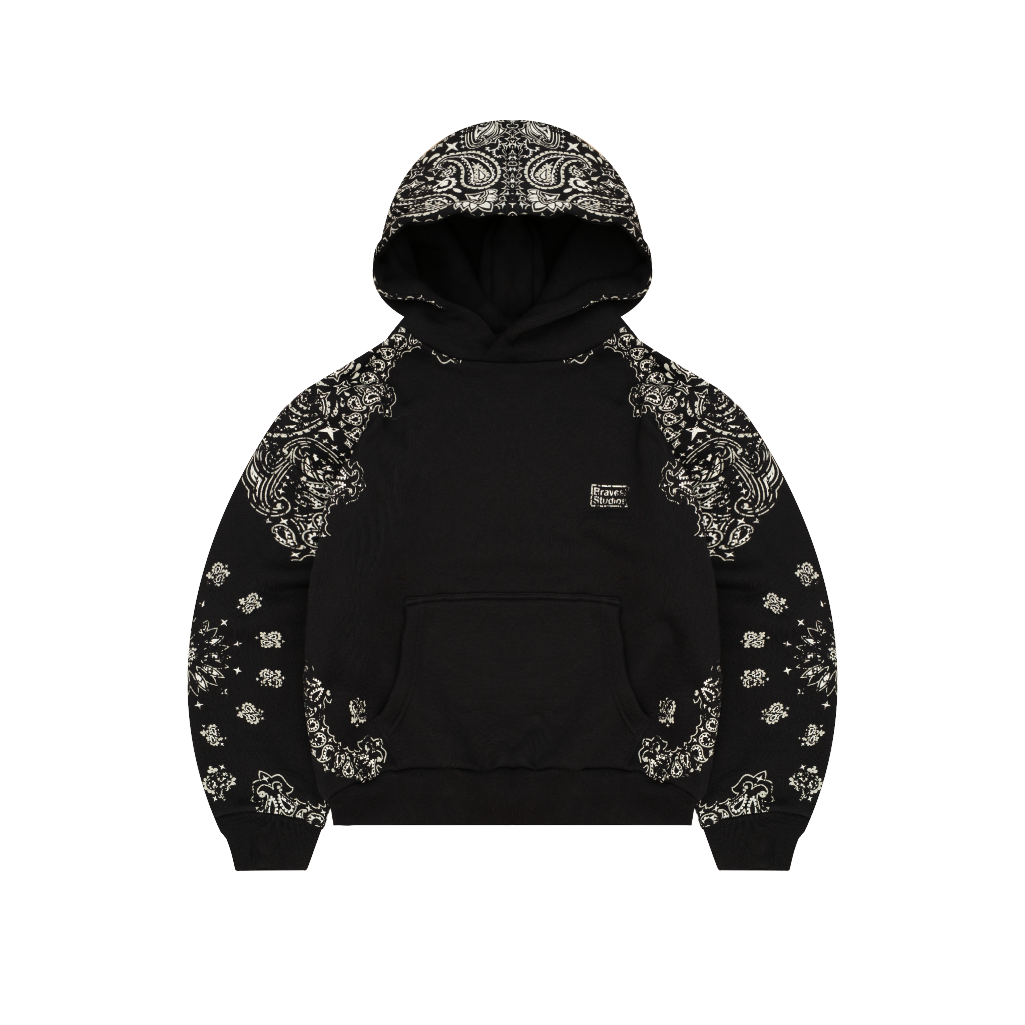 Black Paisley Hoodie