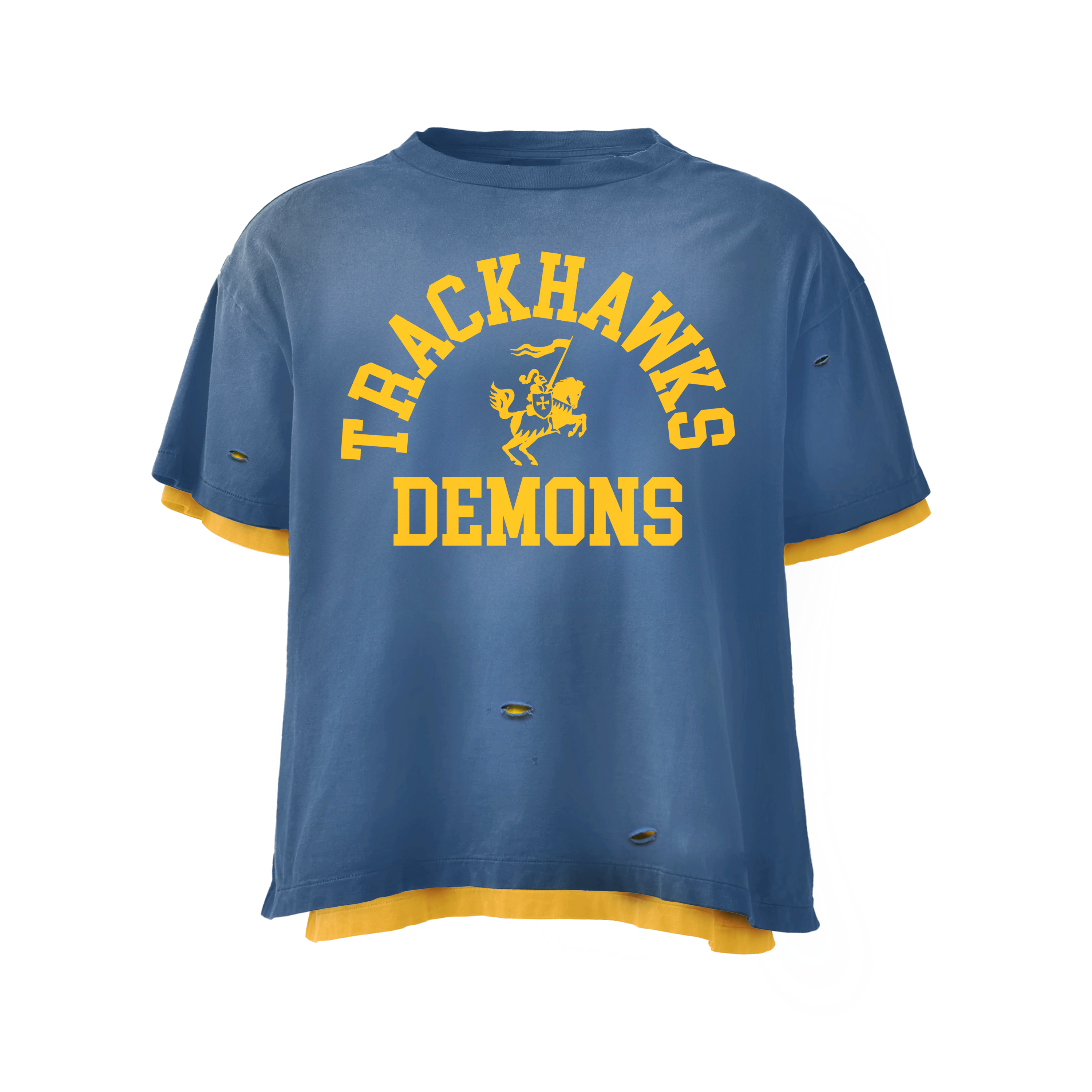 Blue Trackhawk Double-Layer Vintage Tee