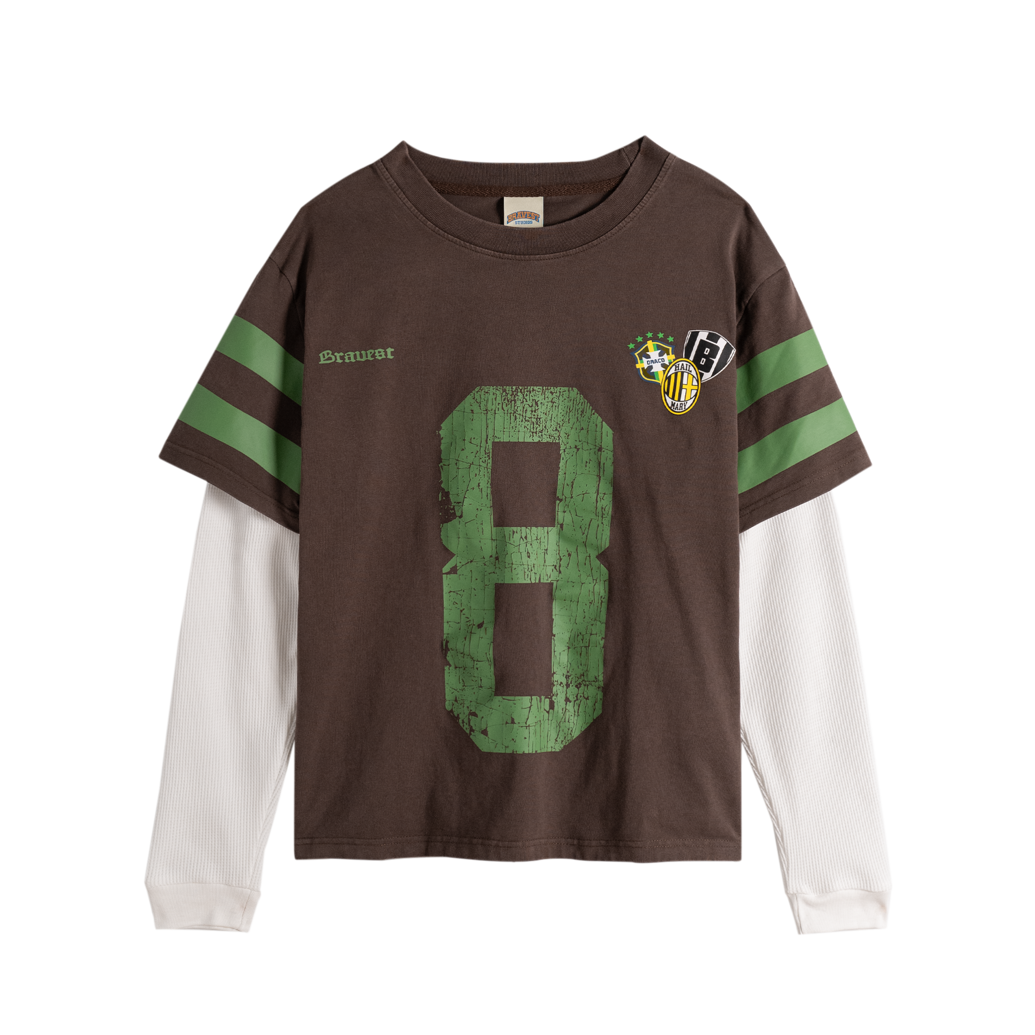 Brown Number 8 Thermal Tee