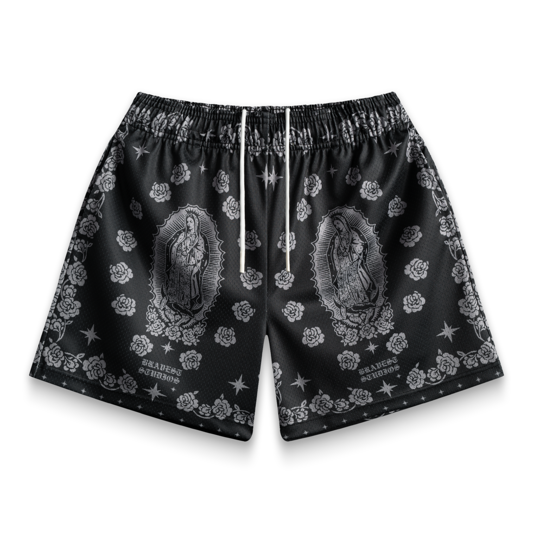 Black Grey Mary Shorts