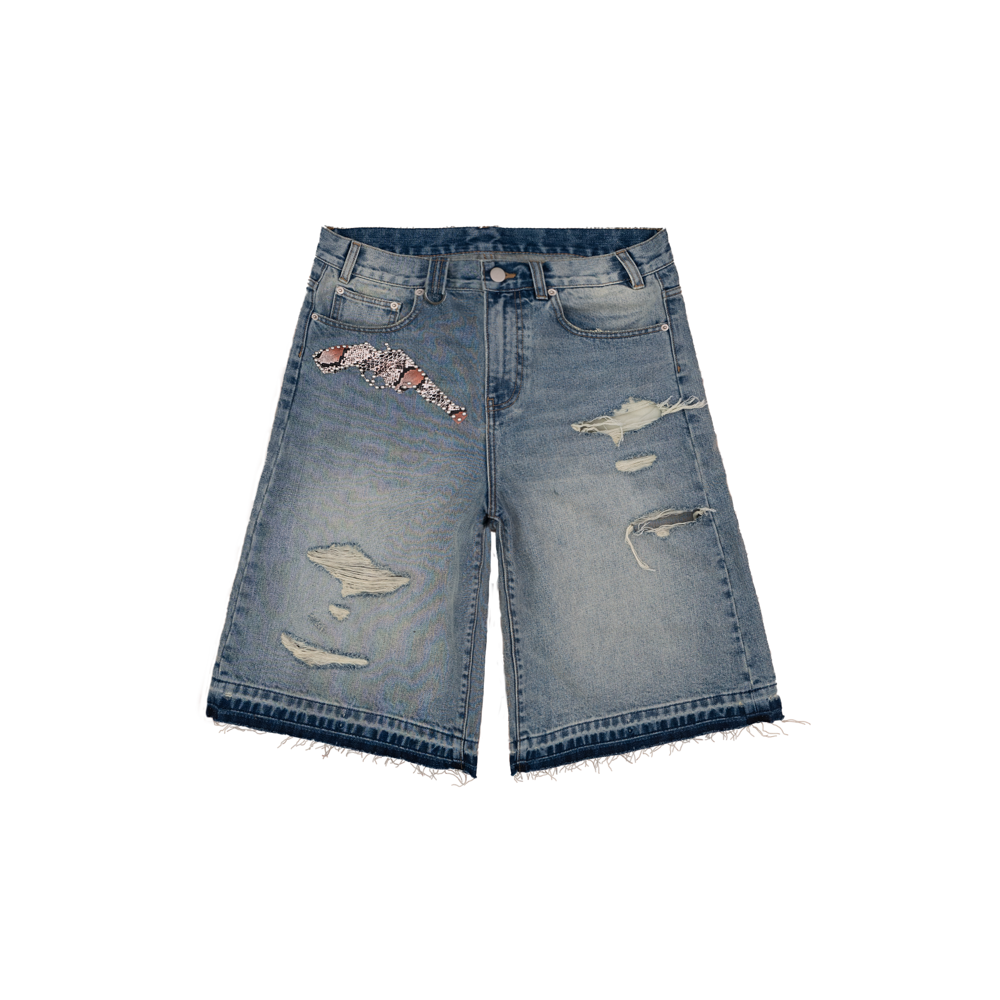 Vintage Blue Pistol Jorts