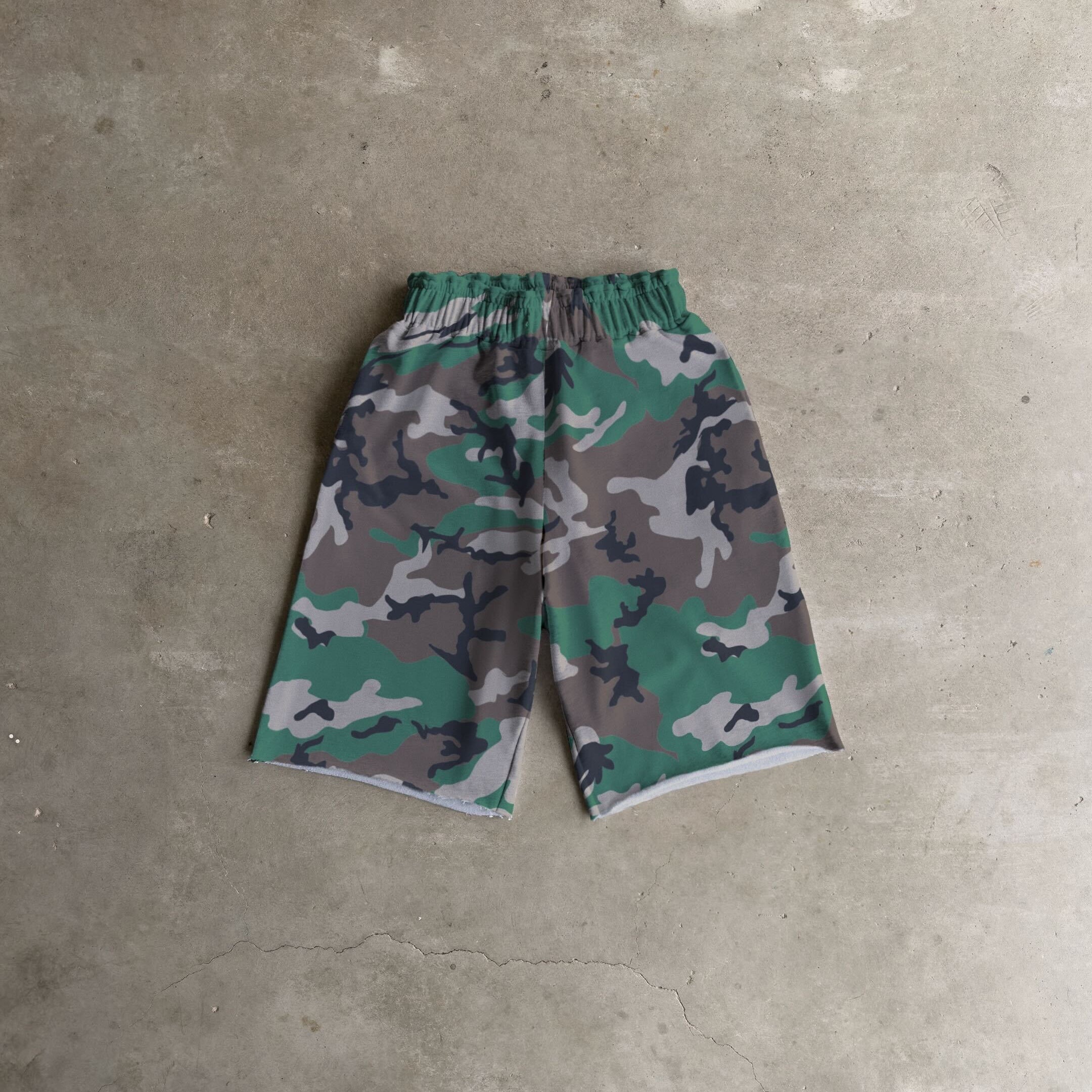 Woodland Camo Baggy Sweatshorts