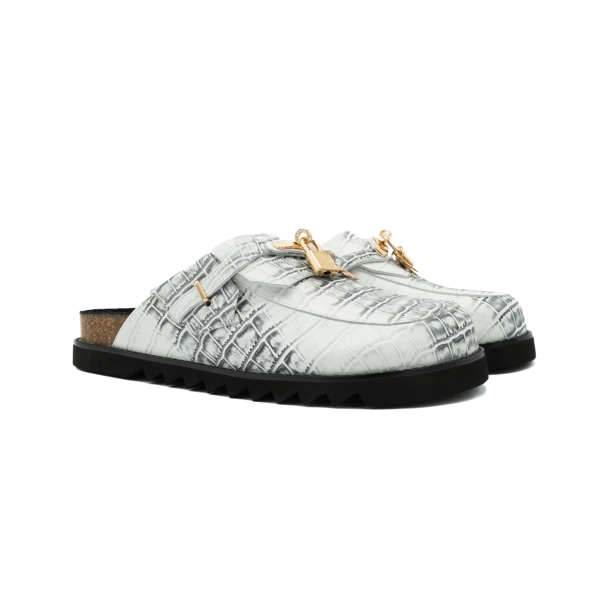 Bag Clogs White Snakeskin 4 Bag Clogs (Two Colorways)
