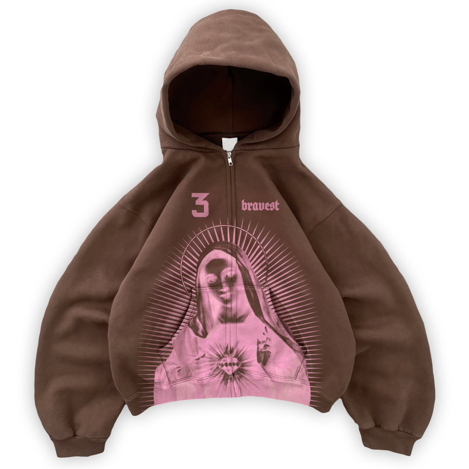 Brown Mary Up Hoodie