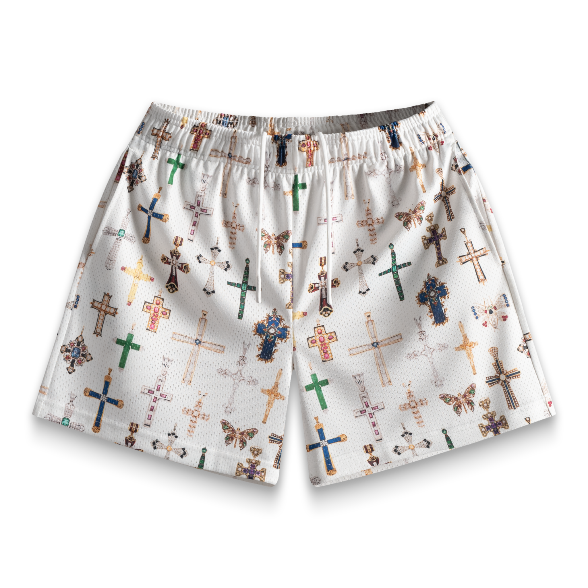White Cross Shorts