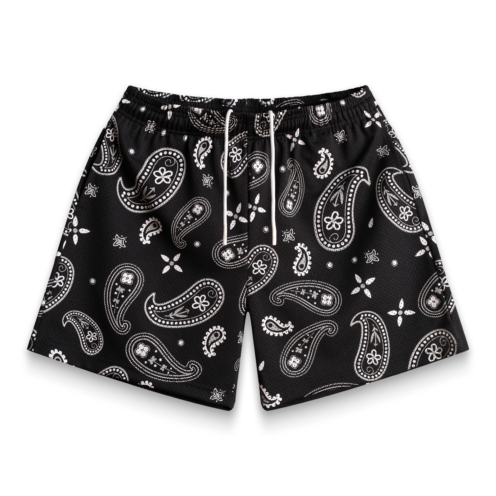 Black Paisley V3 Shorts