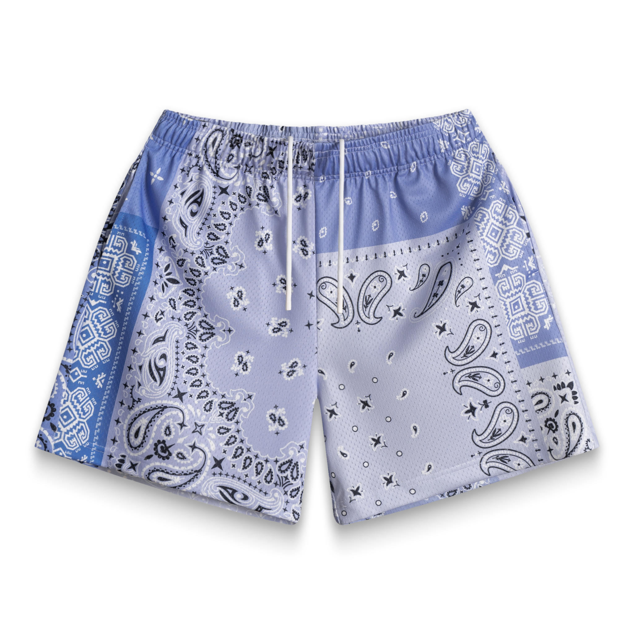 Sky Patchwork Paisley Shorts