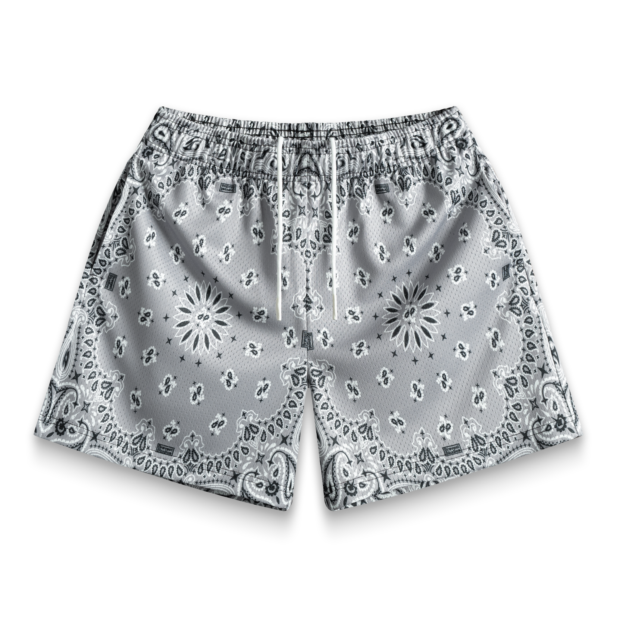 Grey Paisley V2 Shorts