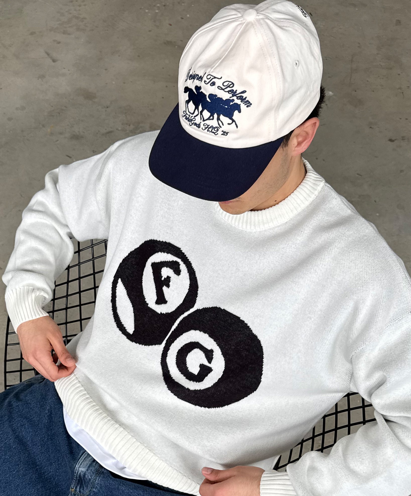 DESIGNED TO PERFORM CAP CREAM-NAVY 3 DESIGNED TO PERFORM CAP CREAM-NAVY