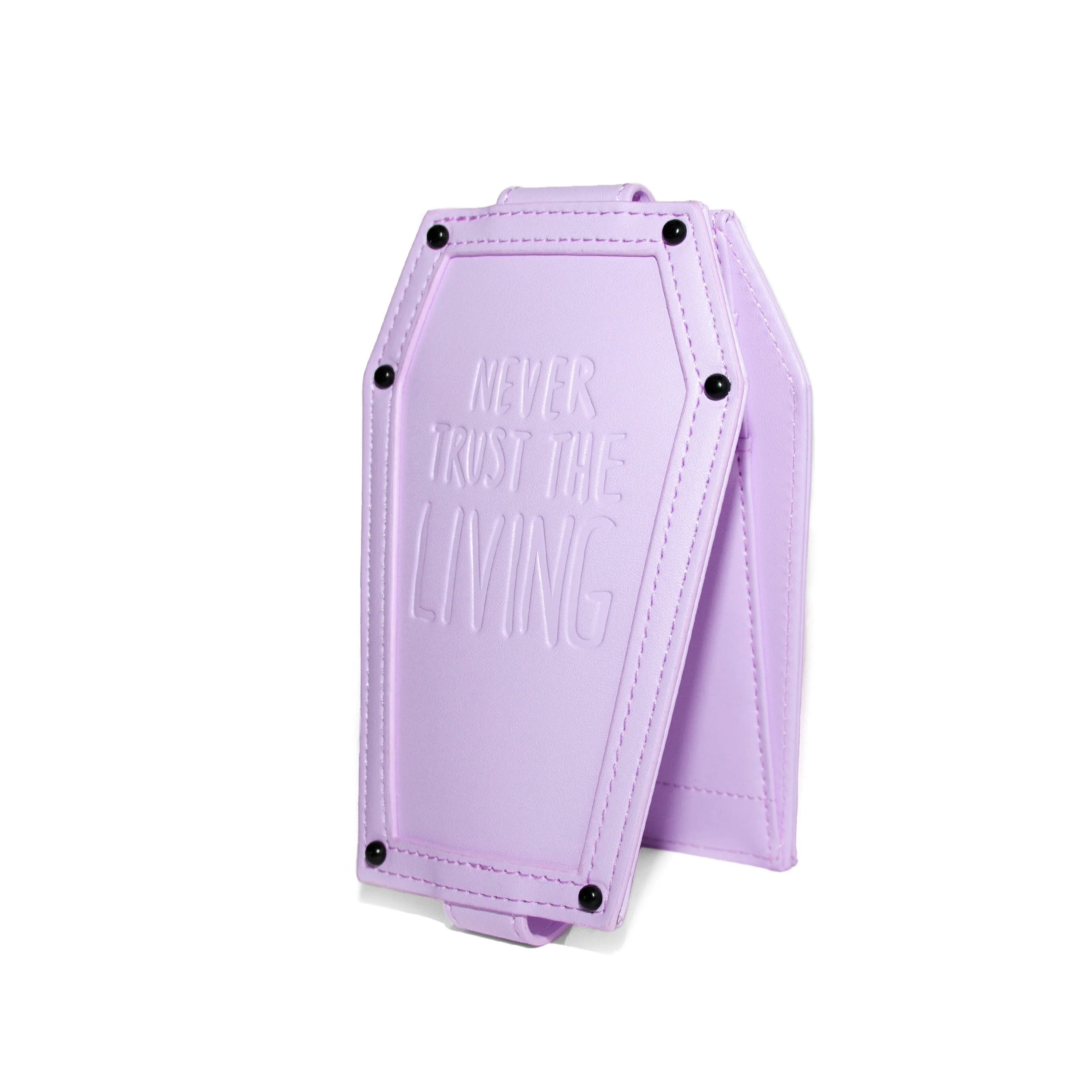 Never Trust Purple Coffin Cardholder Wallet 3 Never Trust Purple Coffin Cardholder Wallet