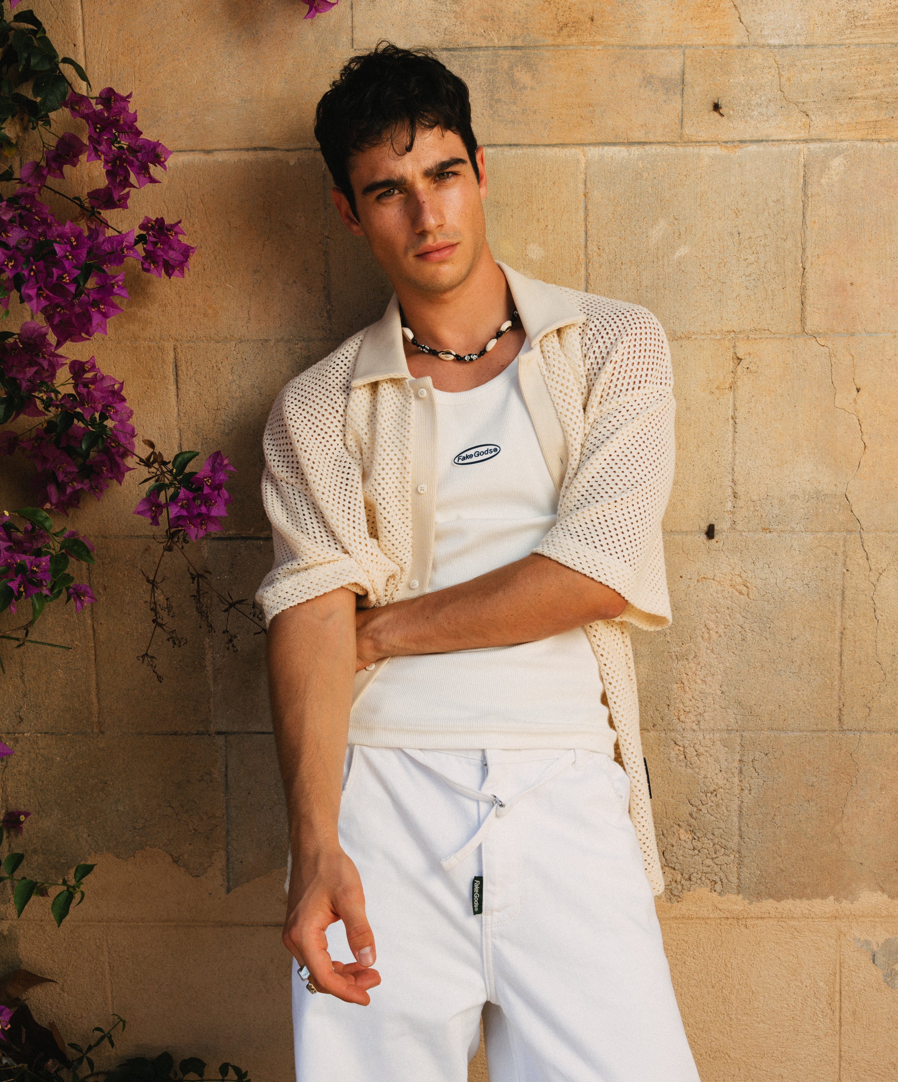 CROCHET SHIRT CREAM 4 CROCHET SHIRT CREAM