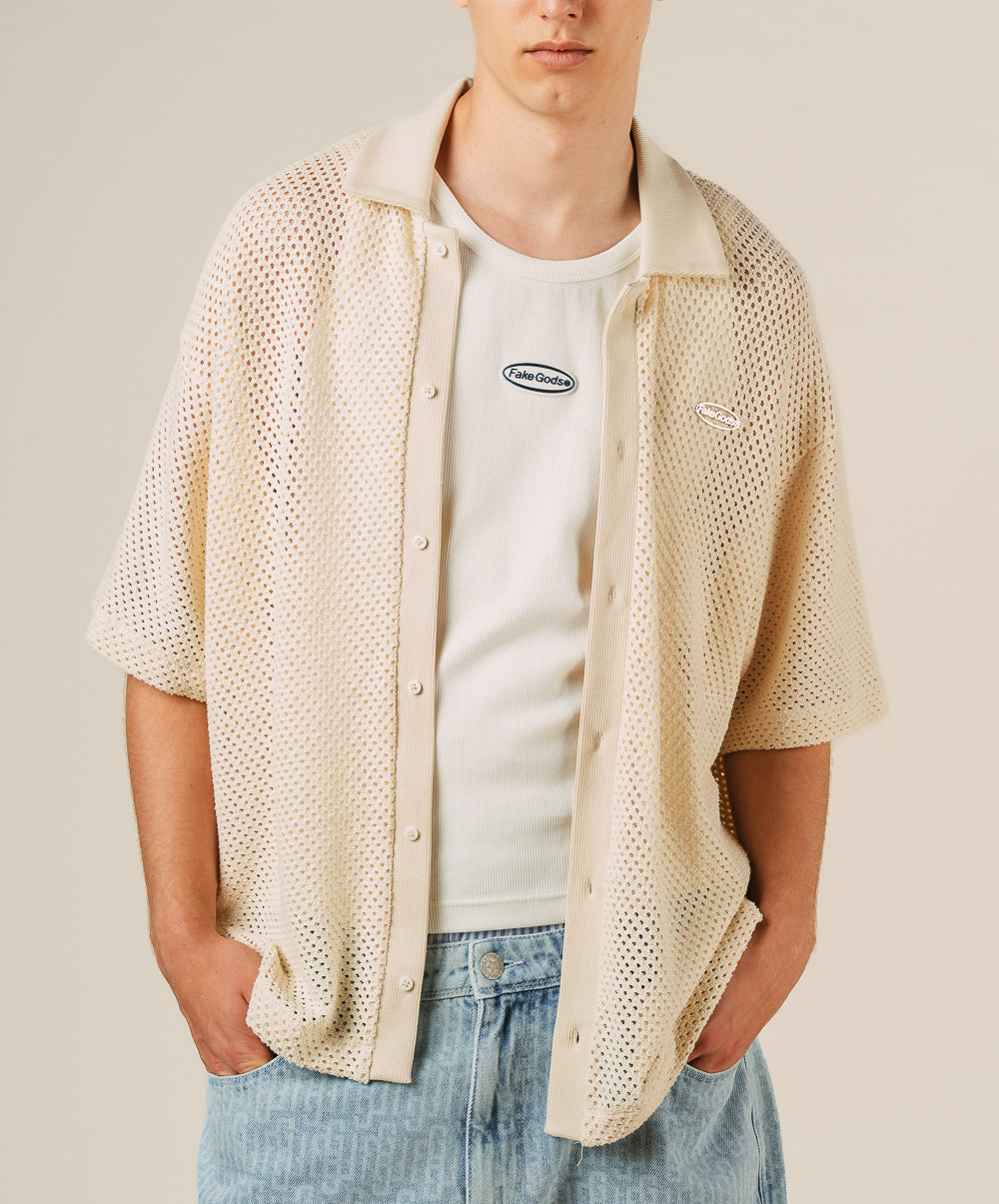 CROCHET SHIRT CREAM 8 CROCHET SHIRT CREAM