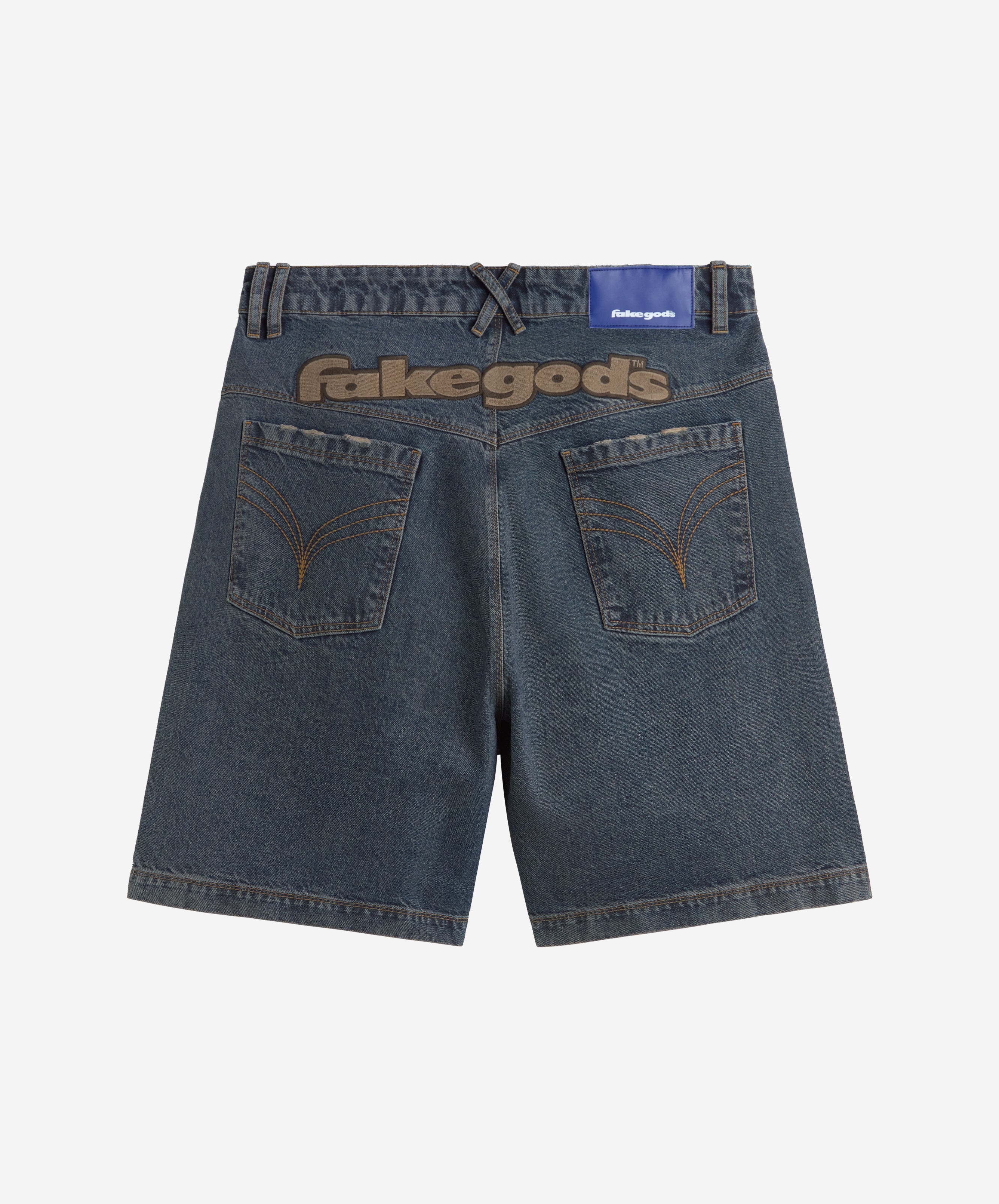fakegods DENIM SHORTS BLUE