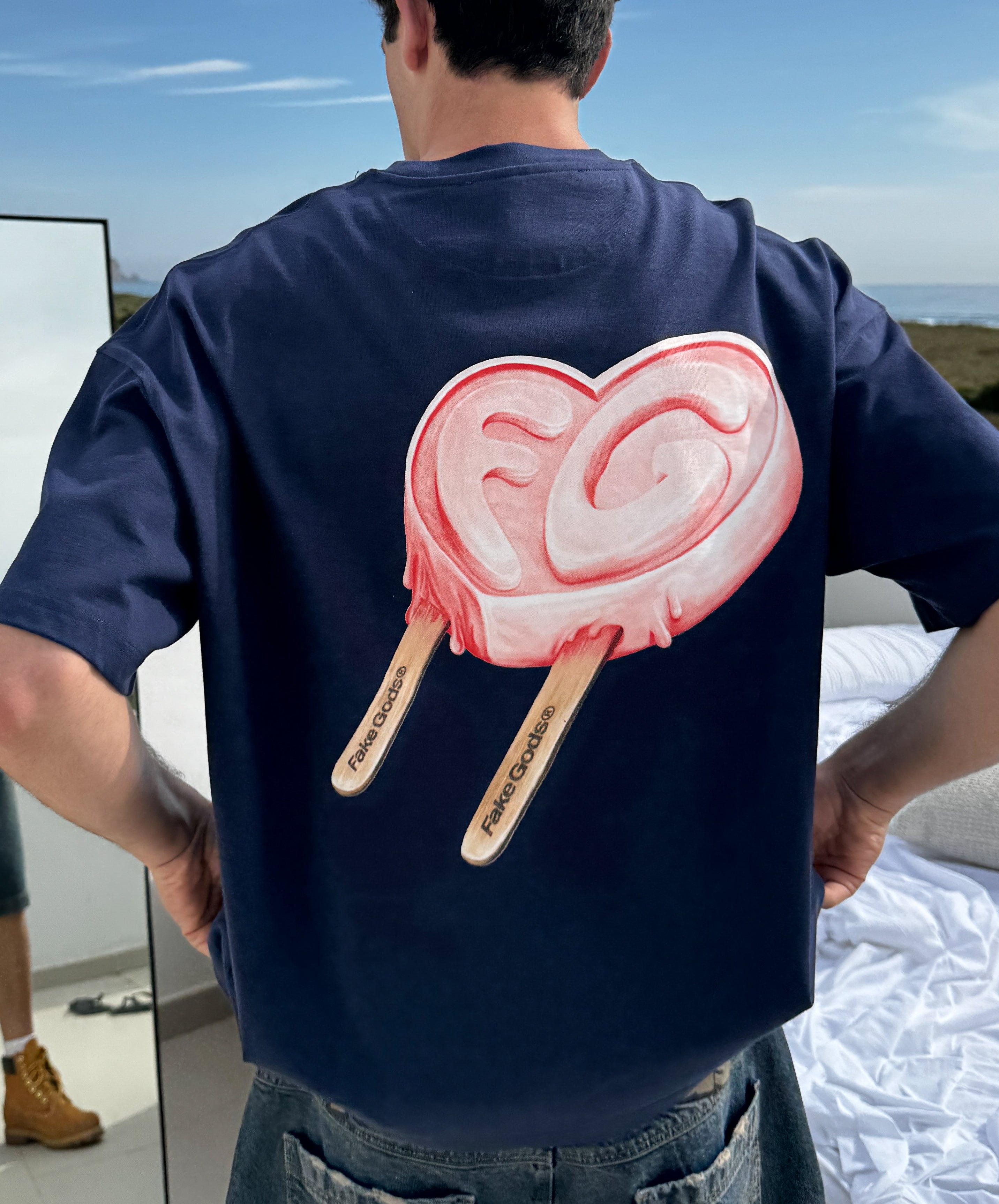 ICED HEART TEE NAVY 3 ICED HEART TEE NAVY