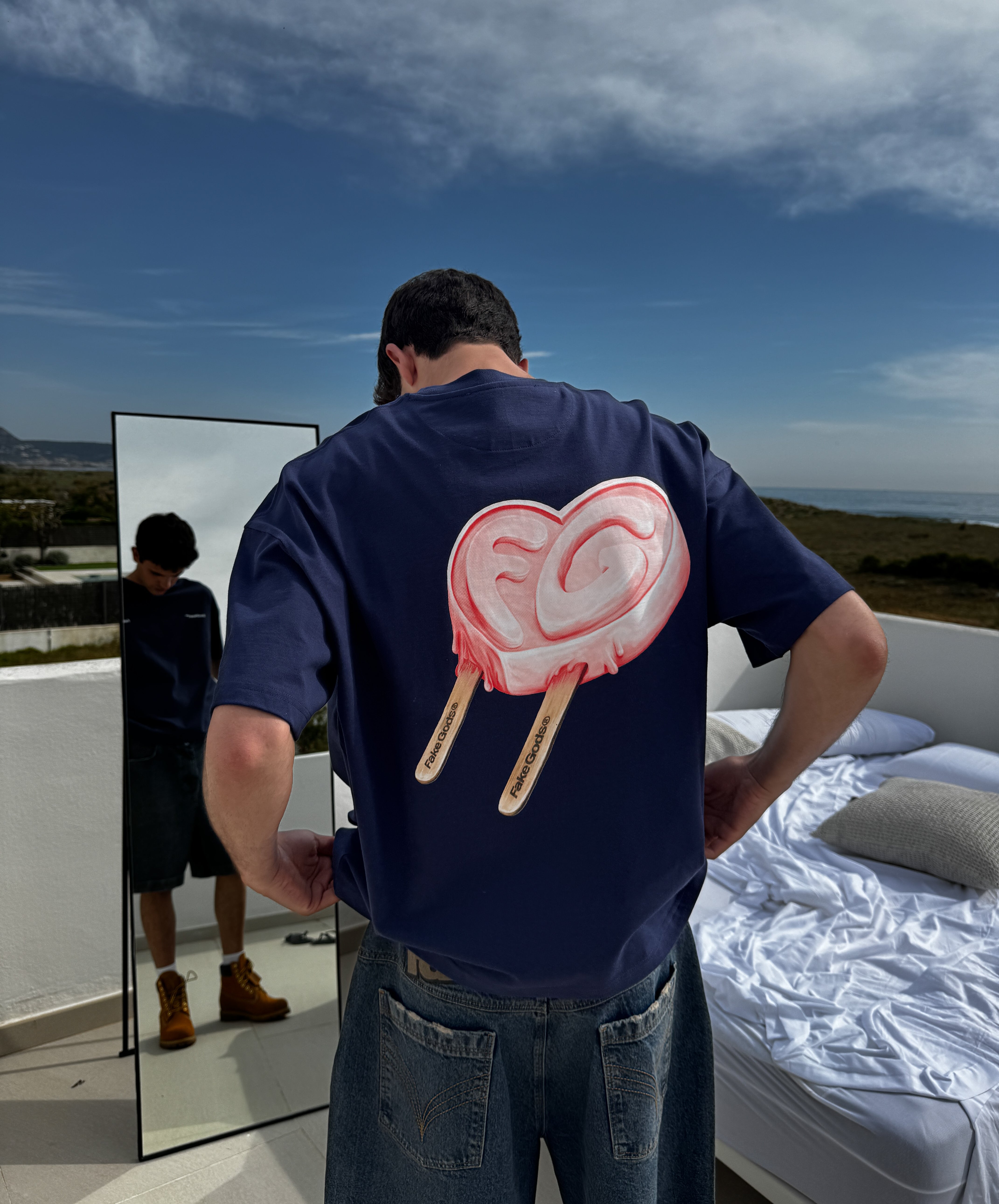 ICED HEART TEE NAVY 5 ICED HEART TEE NAVY