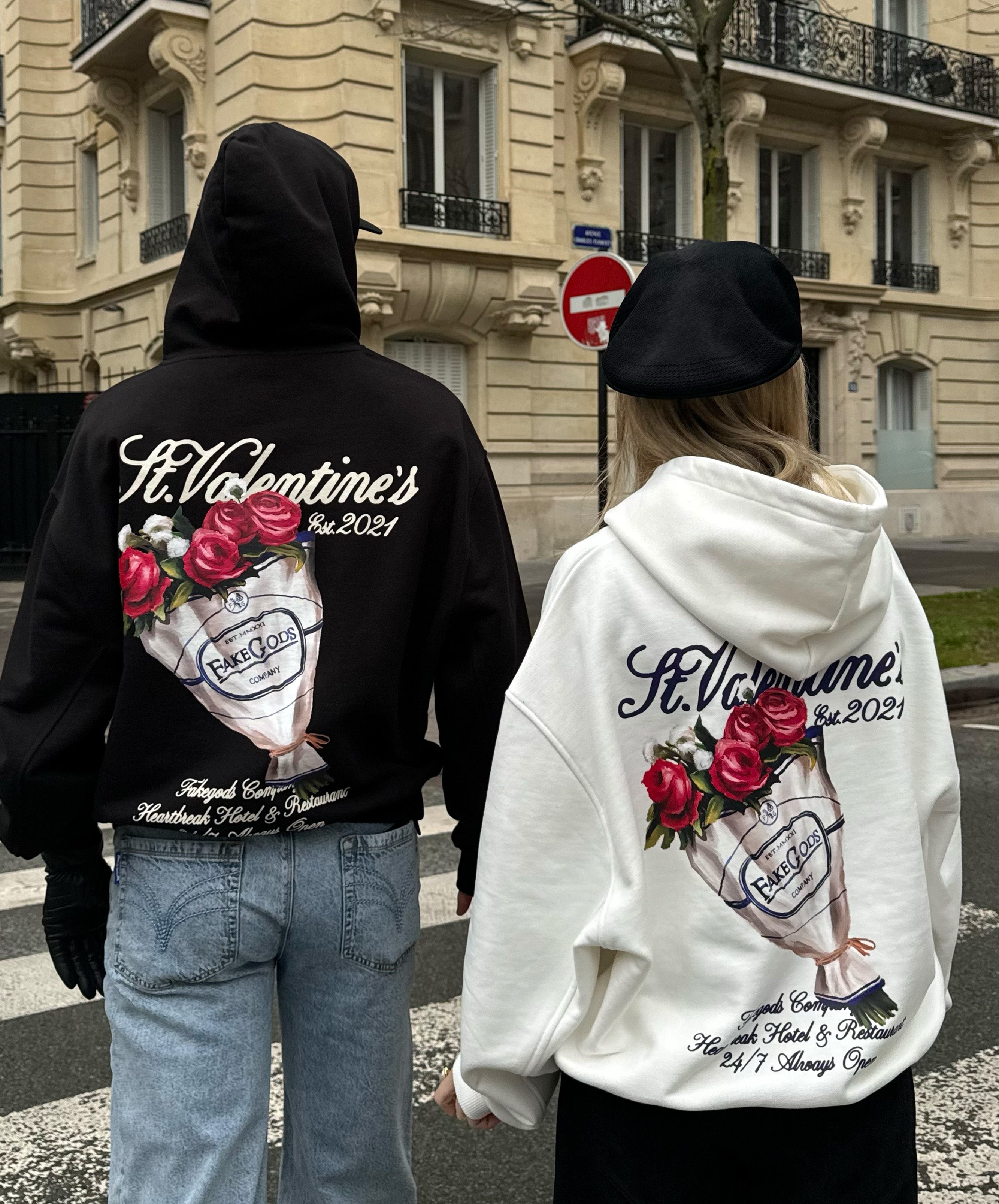 ROSE BOUQUET HOODIE BLACK 11 ROSE BOUQUET HOODIE BLACK