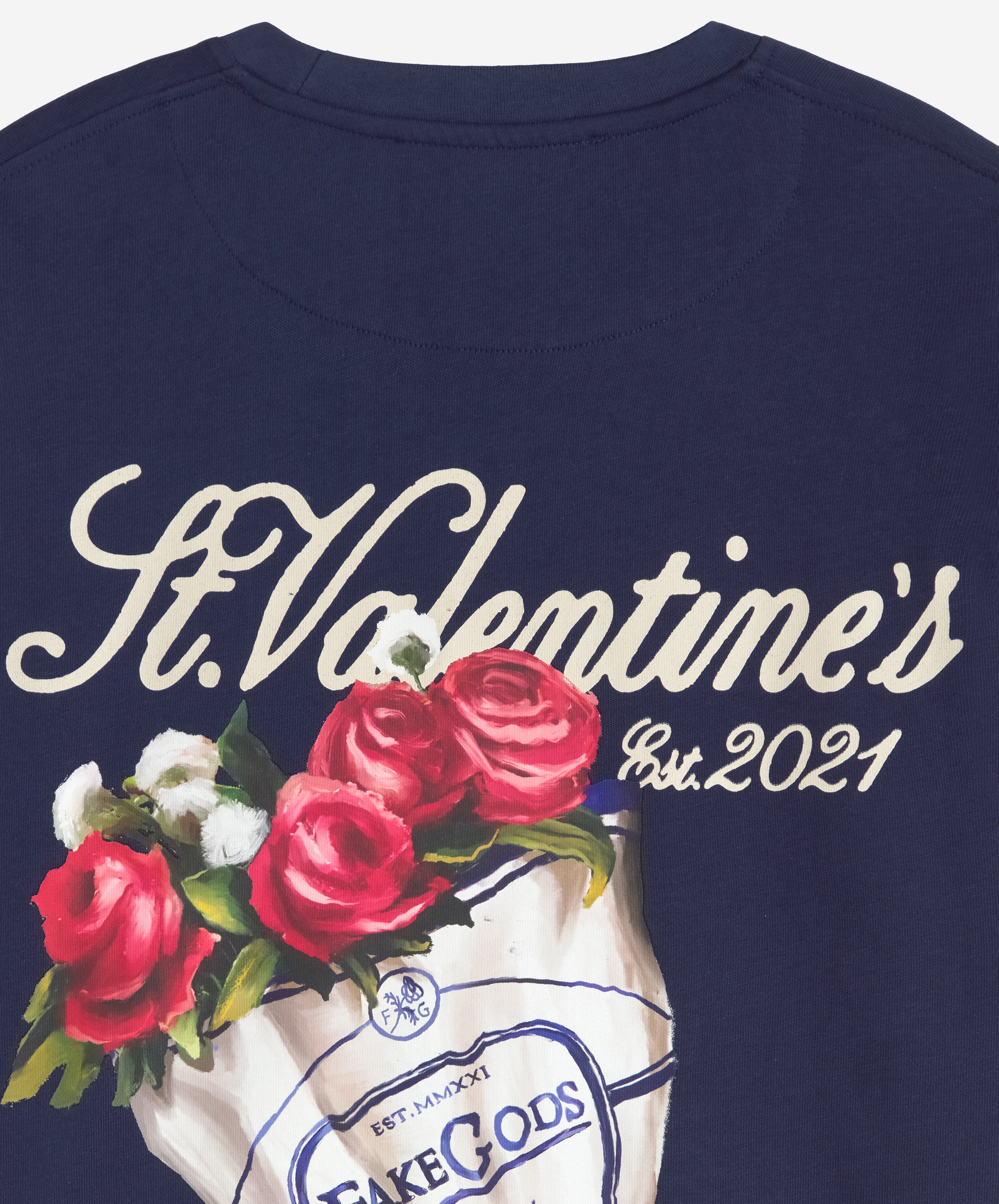 ROSE BOUQUET TEE NAVY 6 ROSE BOUQUET TEE NAVY