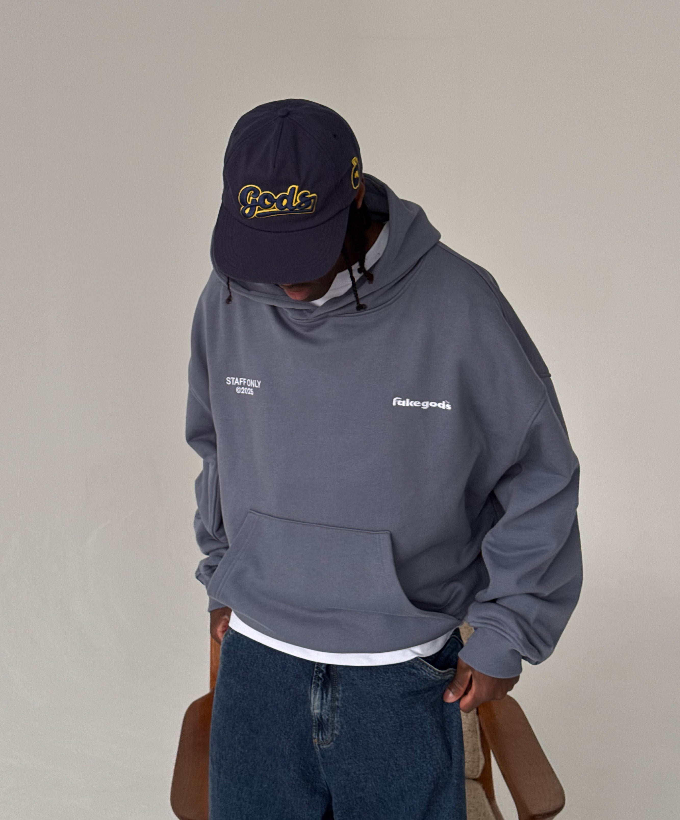STAFF HOODIE BLUE GREY 5 STAFF HOODIE BLUE GREY