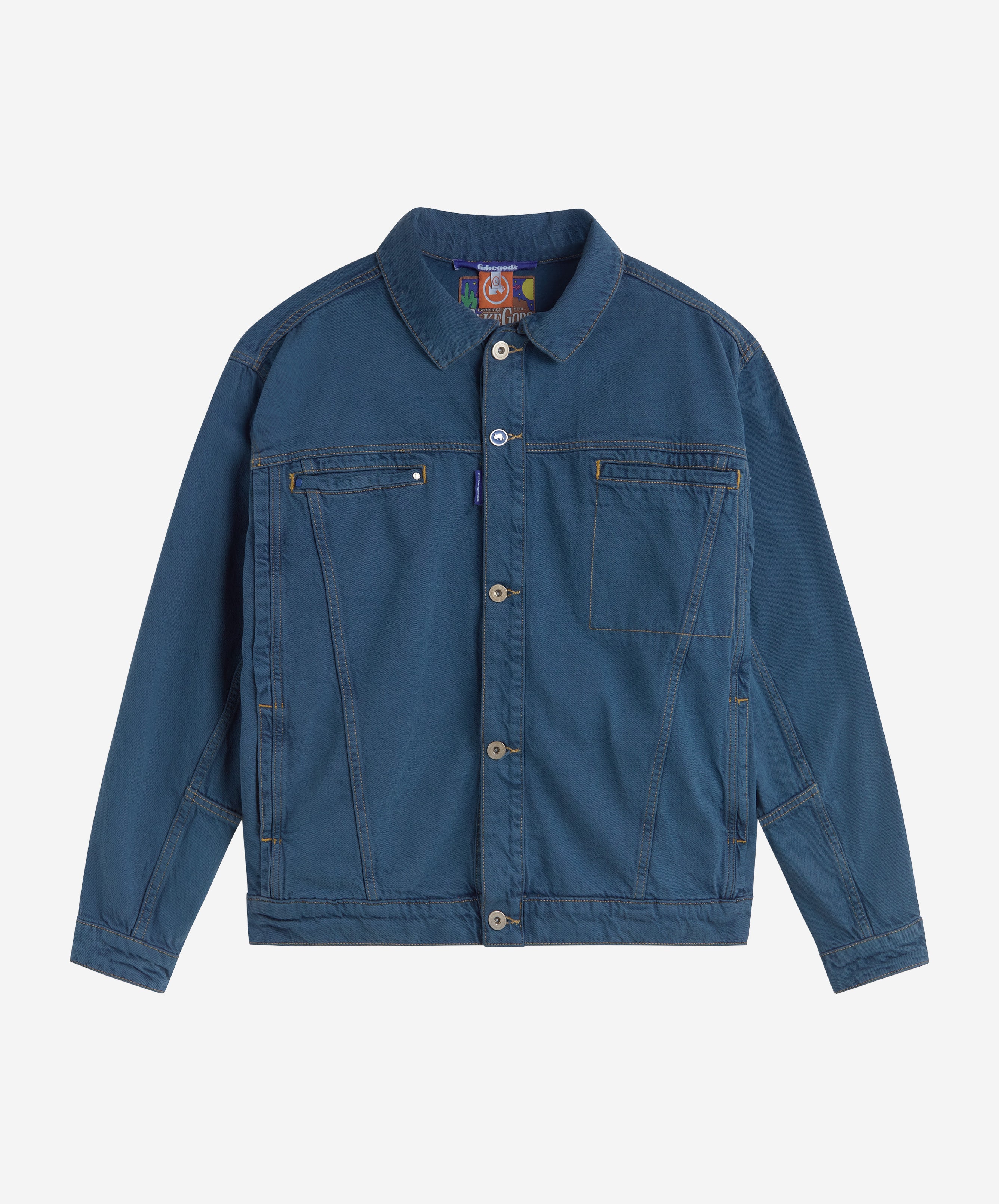 TM OVERDYED DENIM JACKET BLUE
