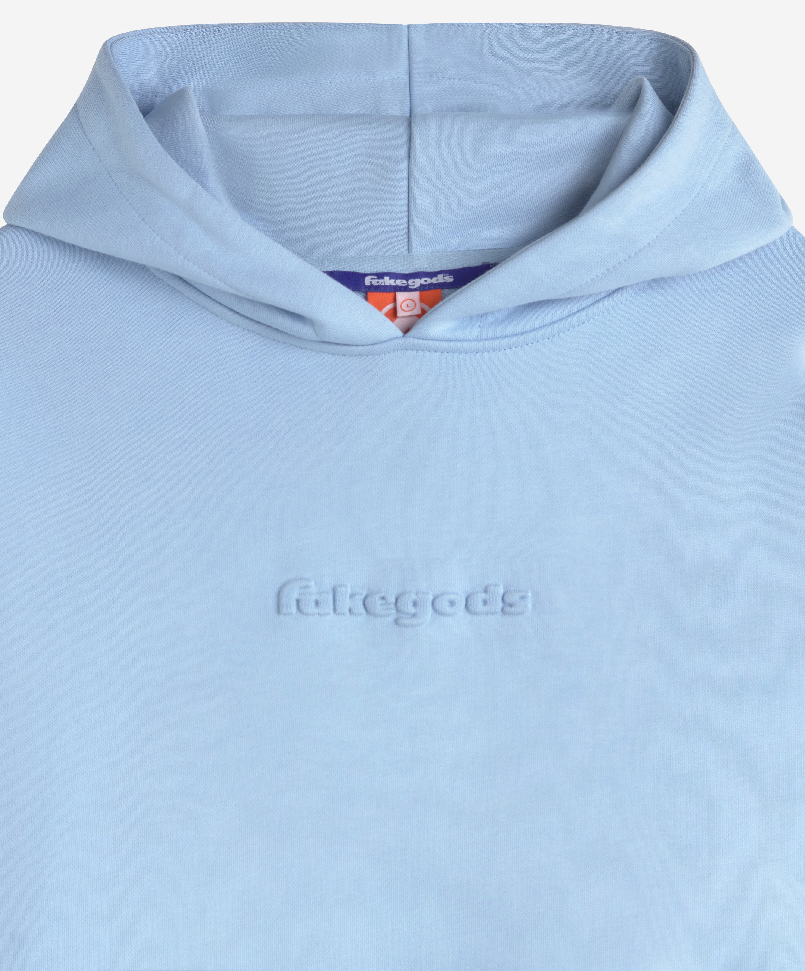 VALENTINE'S EMBOSSED HOODIE BLUE 7 VALENTINE'S EMBOSSED HOODIE BLUE