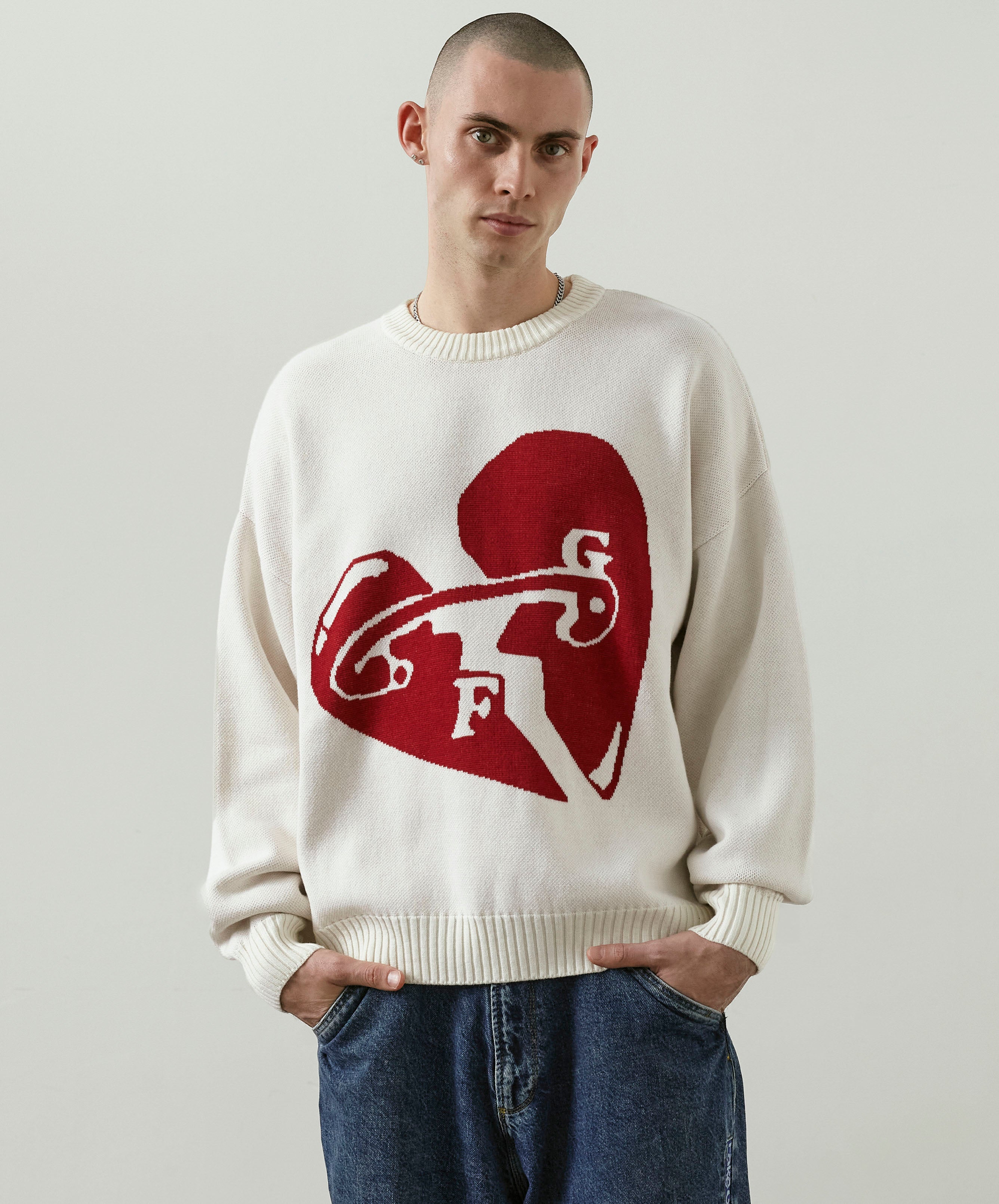 VALENTINE'S KNITTED SWEATER CREAM 5 VALENTINE'S KNITTED SWEATER CREAM