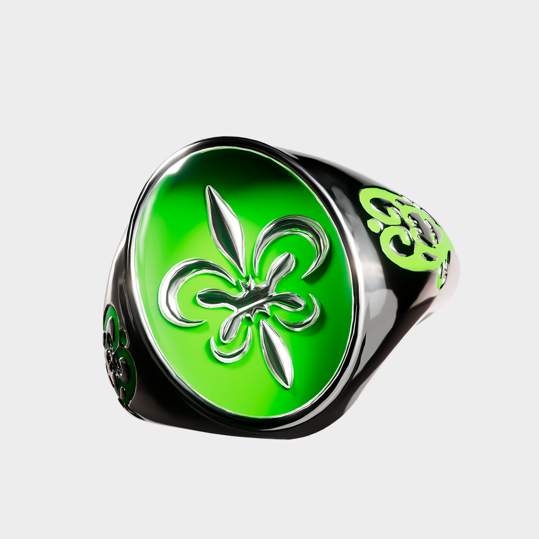 Fleur de Lis - Green Ring