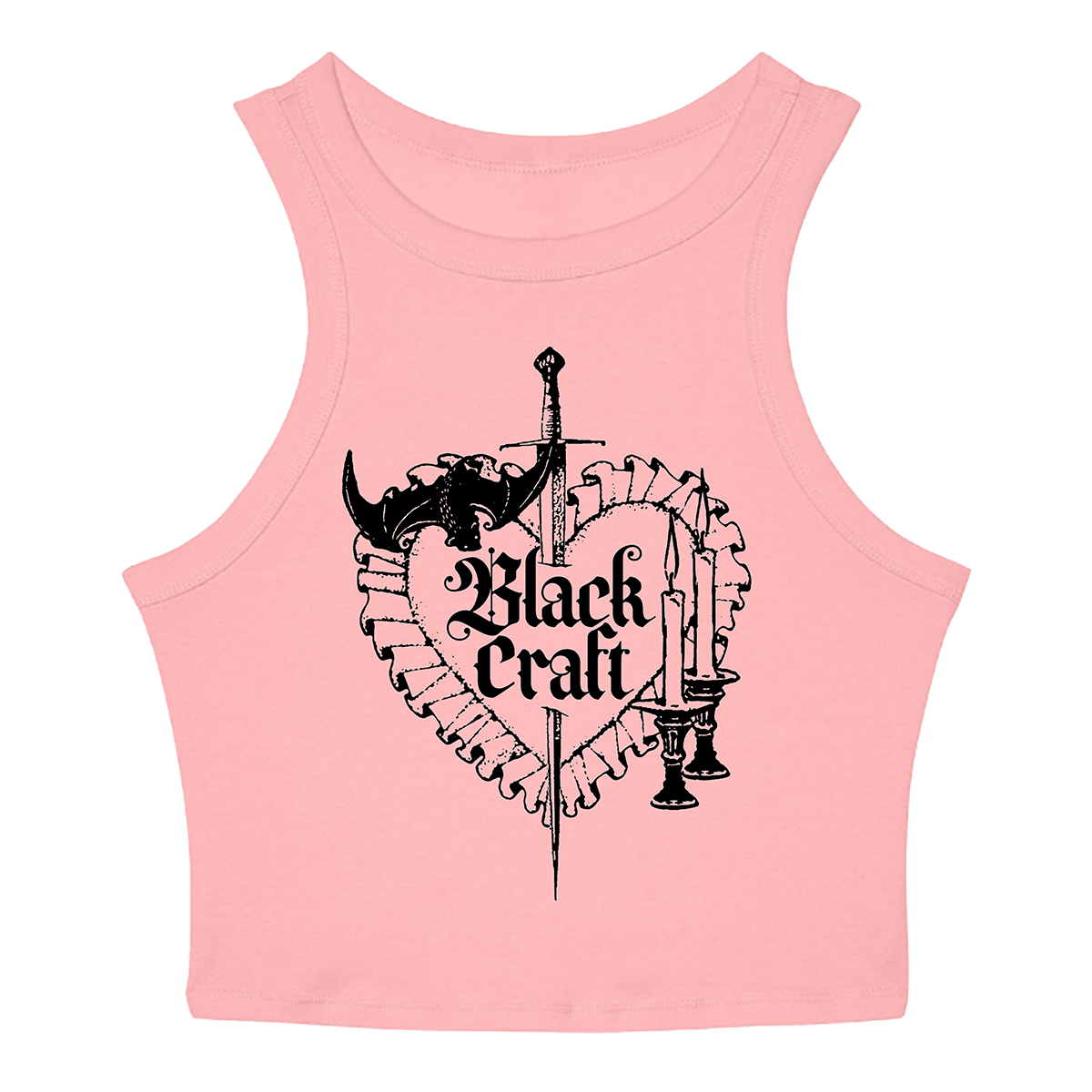 Pink Heart Dagger Tank Top