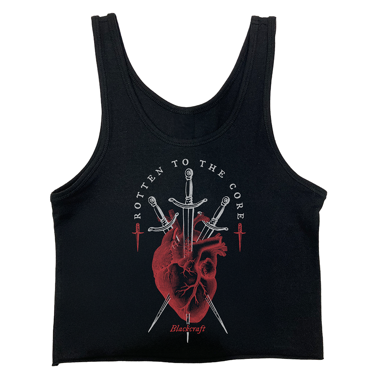 Heart Daggers Crop Tank Top