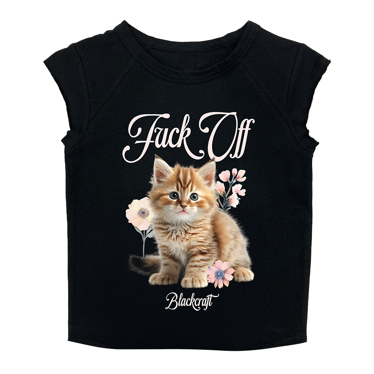 F Off Cat Crop T-Shirt